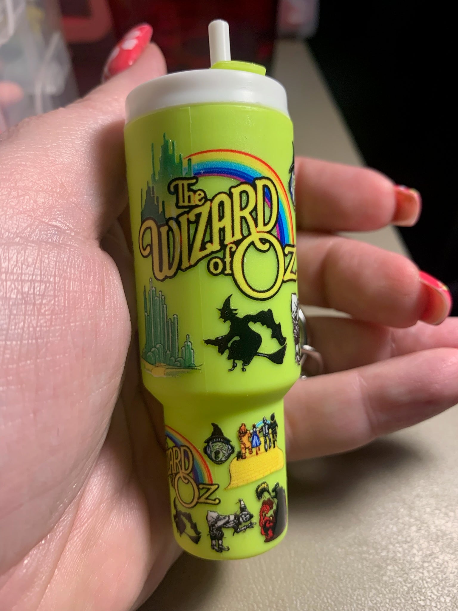 Wizard of Oz Mini Tumbler Chapstick Holder Keychain 🌈✨